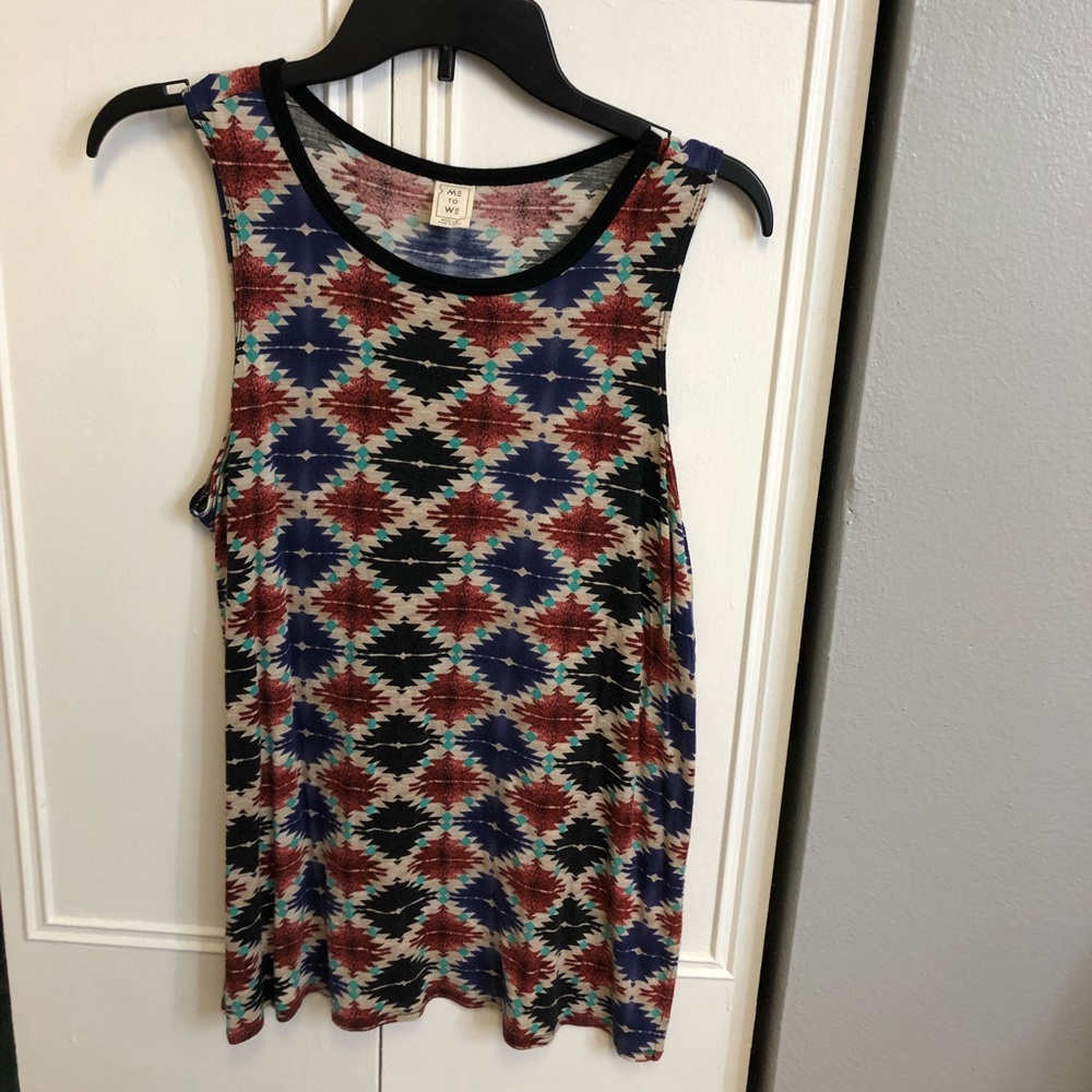 Chevron print tank